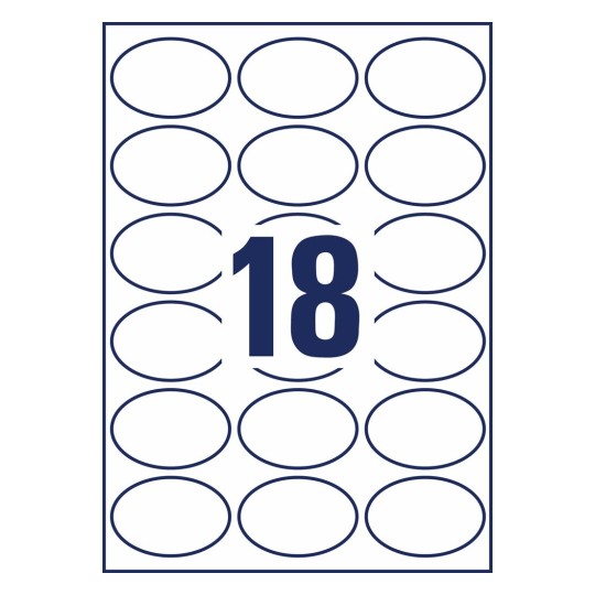 Ovale productetiketten 6242-10 63,5 x 42,3 mm