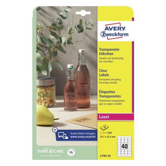 Crystal clear etiketten L7781-25