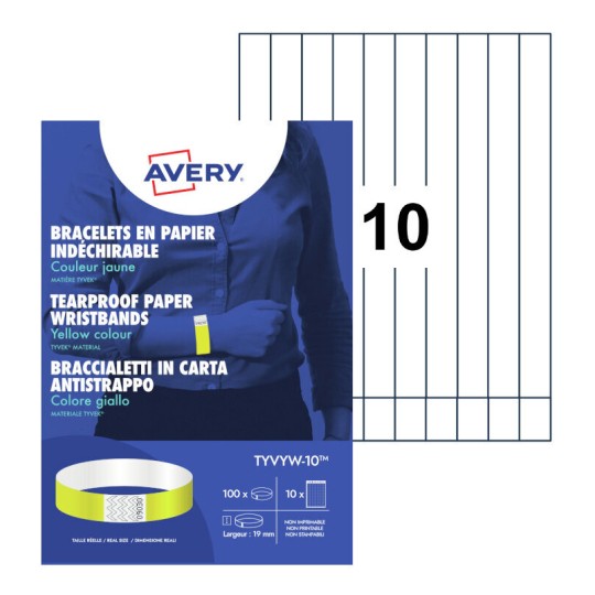 Scheurvrije Tyvek® polsbandjes TYVYW-10 Inhoud: 100 Bracelets