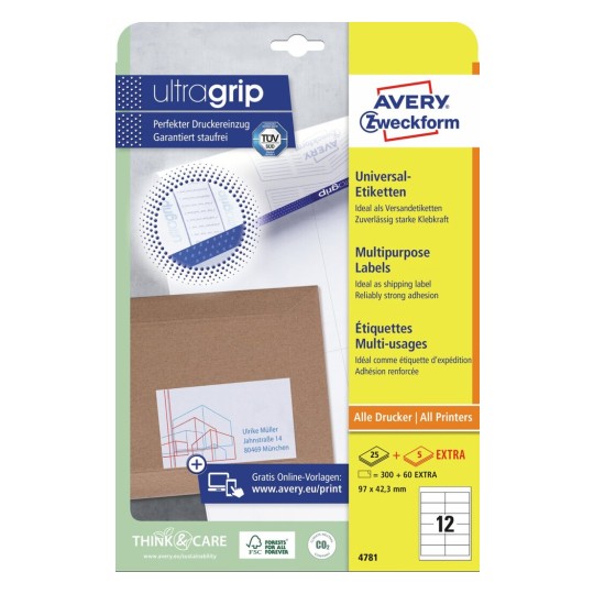 Universele etiketten 4781