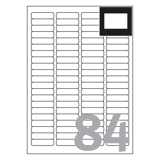 Mini etiketten J8656-25 46 x 11,1 mm