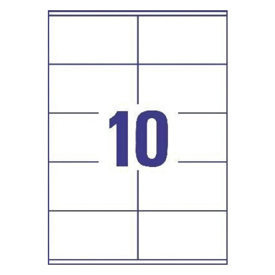 Kopieeretiketten DP010-100 105 x 58 mm