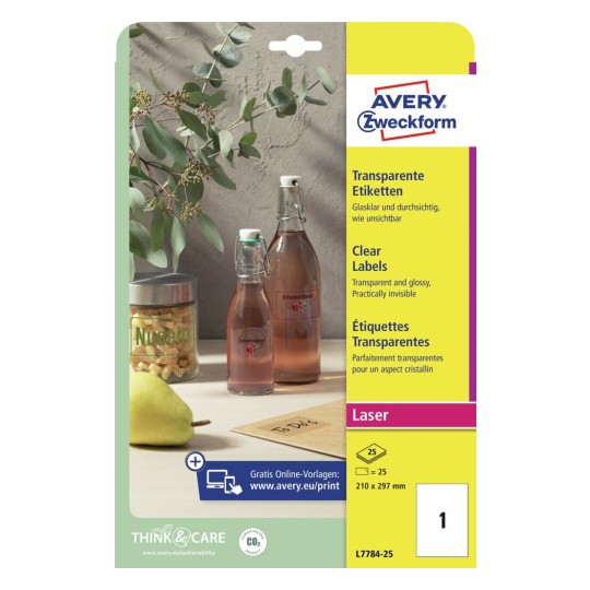 Crystal clear etiketten L7784-25