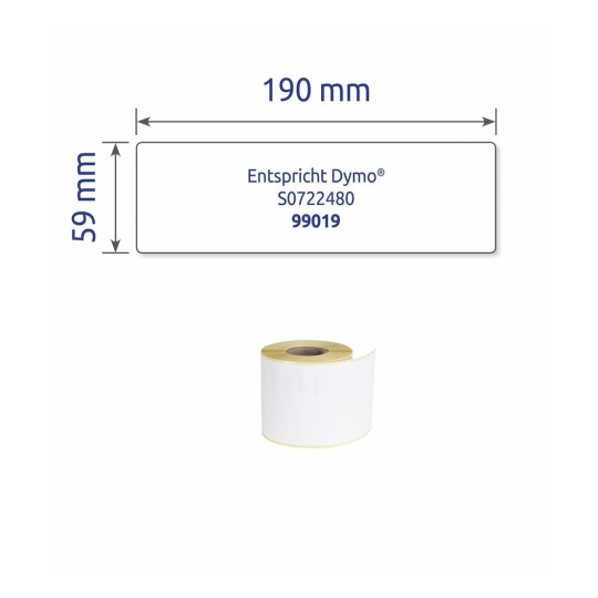Etiketten op rol AS0722480 59 x 190 mm