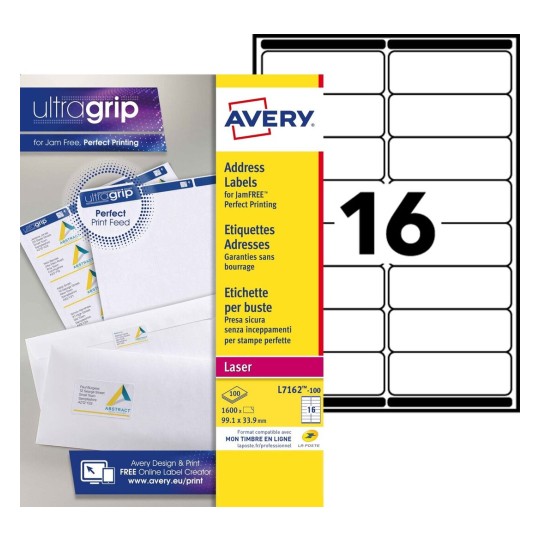 Adresetiketten L7162-100 Inhoud: 1.600 Etiketten / 100 Vellen