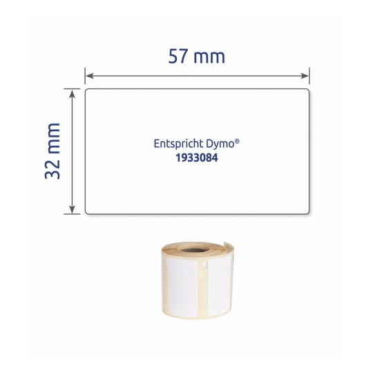 Etiketten op rol, ultra-sterk A1933084 32 x 57 mm