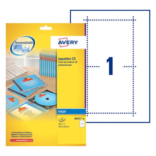 CD Inlegkaarten J8431-25 Inhoud: 25 Stuk / 25 Vellen