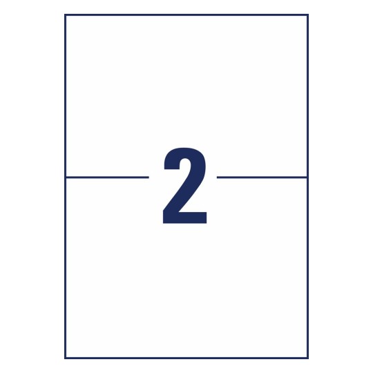 Gerecyclede universele etiketten, 10 vel LR3655-10 210 x 148 mm