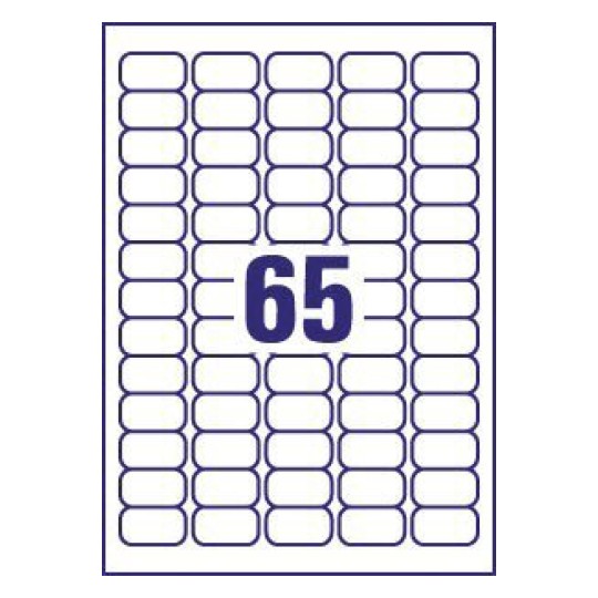 Mini etiketten J8551-25 38,1 x 21,2 mm