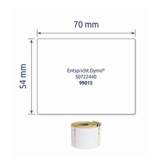 Etiketten op rol AS0722440 54 x 70 mm