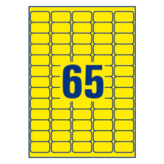 Neon Etiketten L7651Y-25 38,1 x 21,2 mm