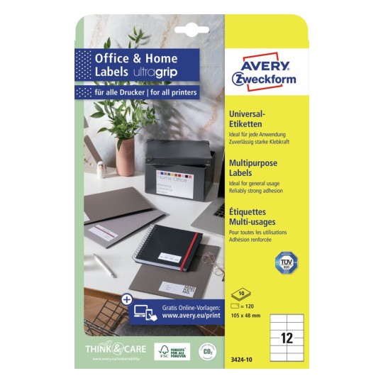 Universele etiketten, 10 vel 3424-10