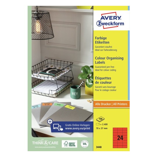 Gekleurde etiketten 3448