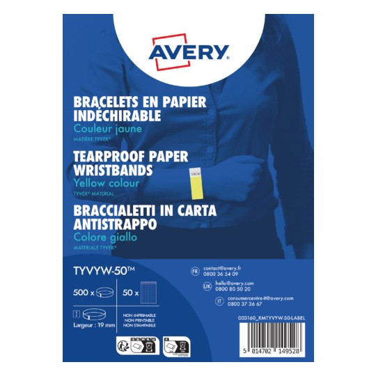 Scheurvrije Tyvek® polsbandjes TYVYW-50