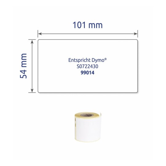 Etiketten op rol ASS0722430 54 x 101 mm