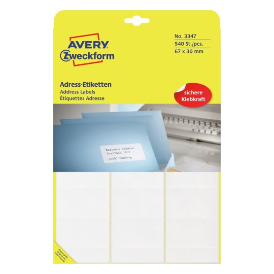 Handbeschrijfbare etiketten 3347