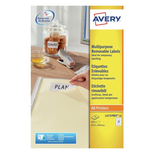 Afneembare etiketten L4737REV-25