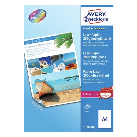 Voorgevoel cascade Crimineel Fotopapier Premium Laser | 1398-200 | Avery