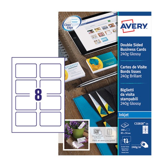condensor Trekken gat Visitekaartjes | zelf maken en bedrukken | | Avery