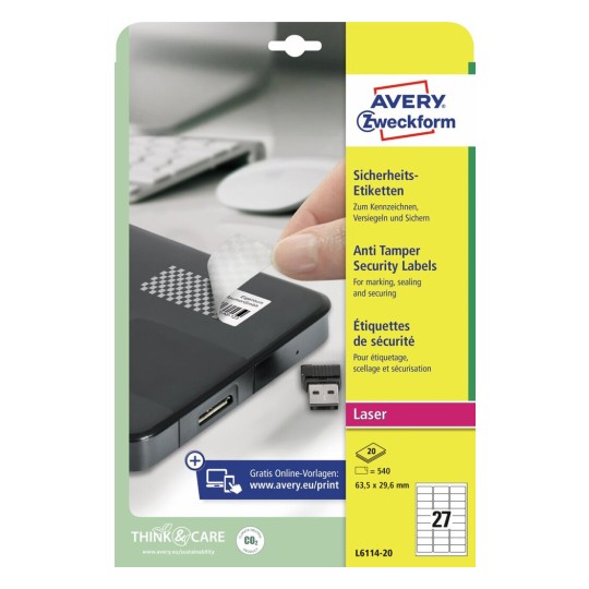 Anti-fraude etiketten L6114-20