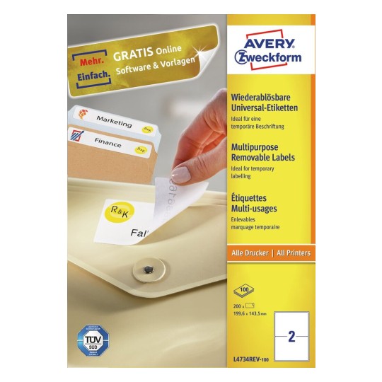 Afneembare etiketten L4734REV-25
