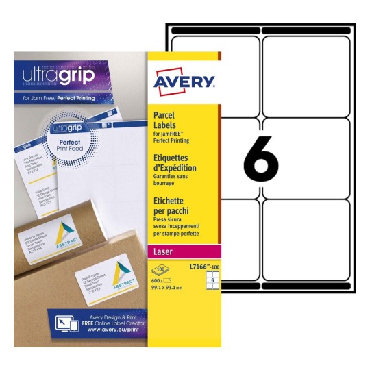 Verzendetiketten L7166-100 Inhoud: 600 Etiketten / 100 Vellen
