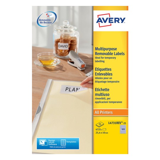 Afneembare etiketten L4731REV-25
