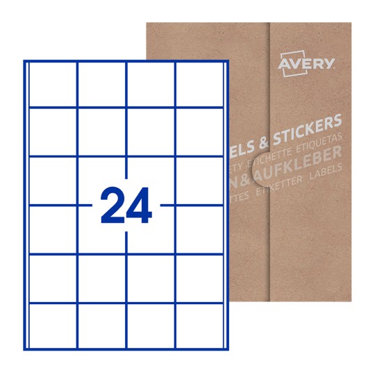 Vierkante etiketten avery