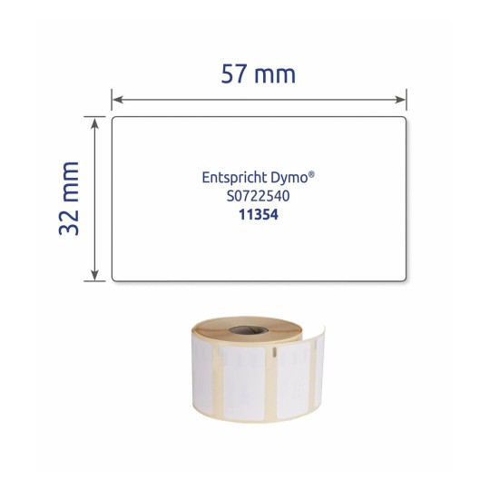 Etiketten op rol AS0722540 32 x 57 mm