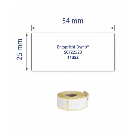 Etiketten op rol AS0722520 25 x 54 mm