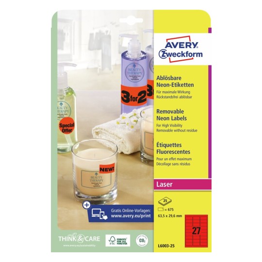 Neon Etiketten L6003-25