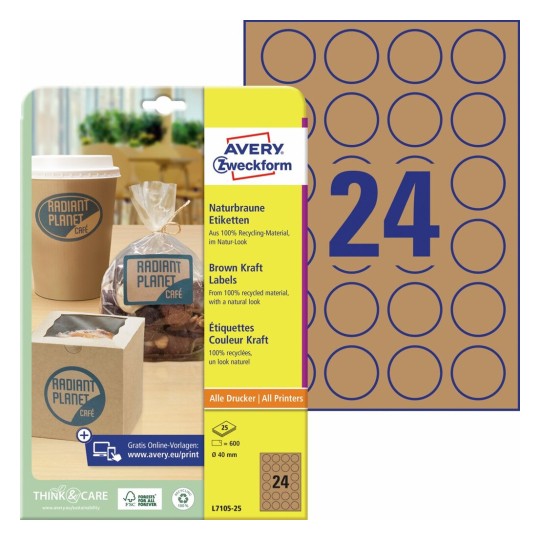 Productetiketten L7105-25 Inhoud: 600 Etiketten / 25 Vellen