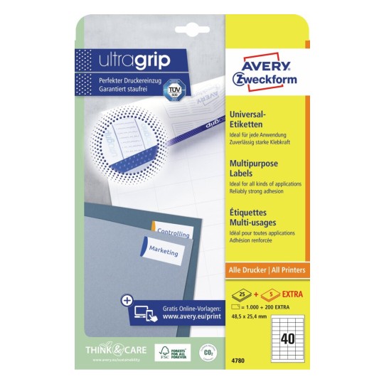 Universele etiketten 4780