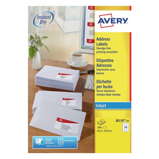 Adresetiketten J8159-10