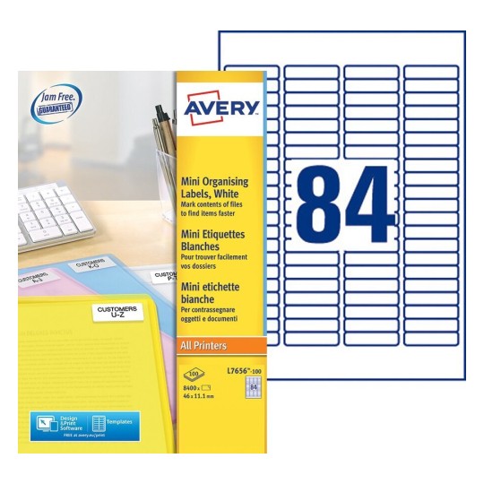 Mini etiketten L7656-100 Inhoud: 8.400 Etiketten / 100 Vellen
