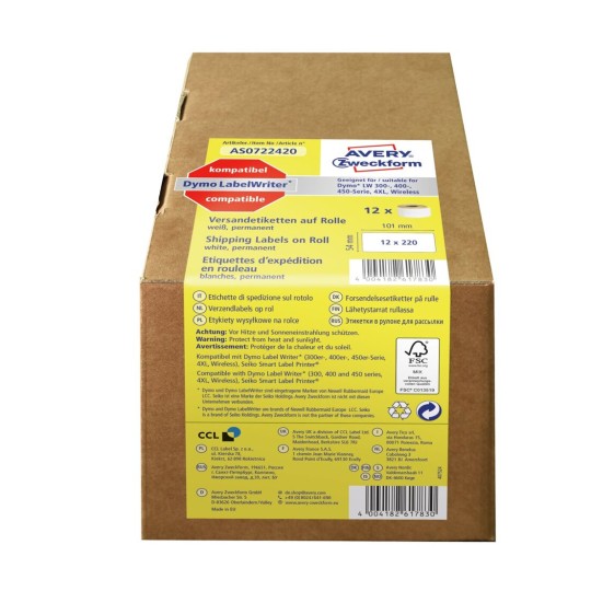 Etiketten op rol AS0722420