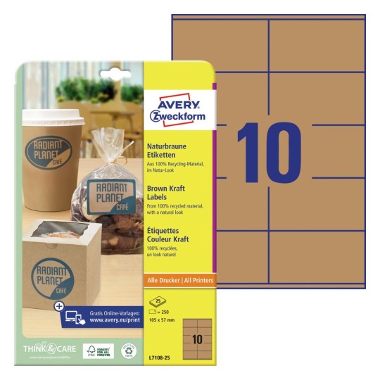 Productetiketten L7108-25 Inhoud: 250 Etiketten / 25 Vellen