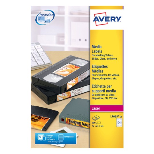 Media etiketten L7665-25