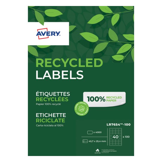Gerecyclede mini-adresetiketten LR7654-100