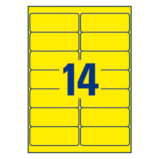 Neon Etiketten L7263Y-25 99,1 x 38,1 mm