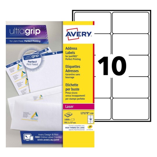 Adresetiketten L7173-100 Inhoud: 1.000 Etiketten / 100 Vellen
