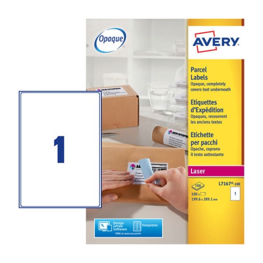 BlockOut™ verzendetiketten L7167B-100 Inhoud: 100 Etiketten / 100 Vellen