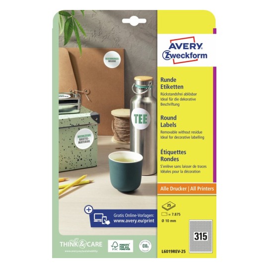 Productetiketten L6019REV-25