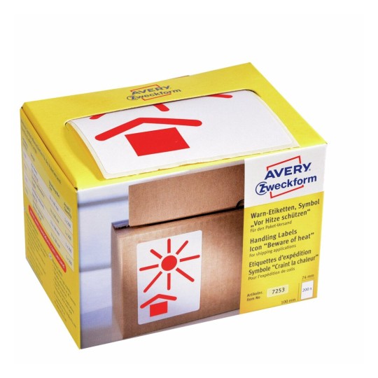 Waarschuwingsetiketten met symbool 7253