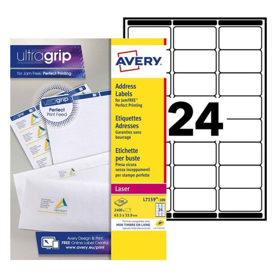Adresetiketten L7159-100 Inhoud: 2.400 Etiketten / 100 Vellen