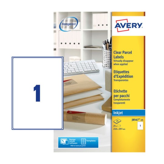 Verzendetiketten J8567-25 Inhoud: 25 Etiketten / 25 Vellen