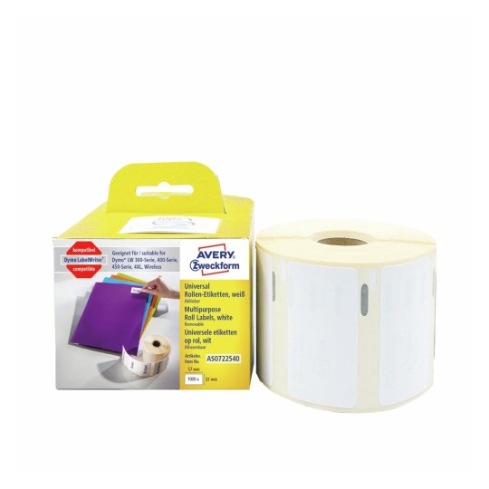 Etiketten op rol AS0722540 Inhoud: 1.000 Etiketten / 1 Rol