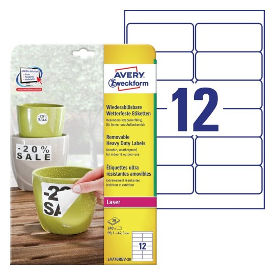 Weerbestendige etiketten L4776REV-20