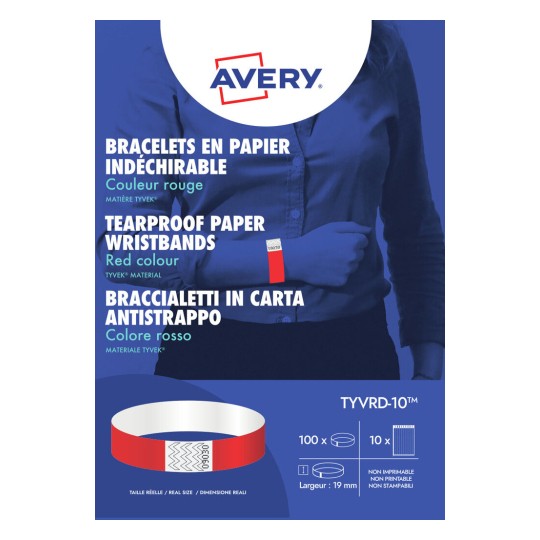 Scheurvrije Tyvek® polsbandjes TYVRD-10