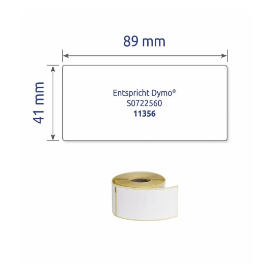 Etiketten op rol, naambadge AS0722560 41 x 89 mm